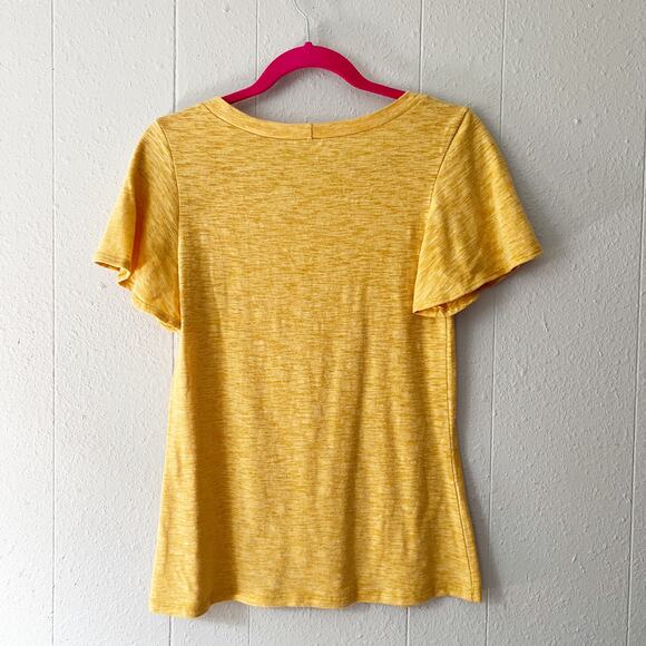 Mikarose Women Top XS Y2K Flutter Sleeve Relaxed Casual Girl Capsule Minimalist - Picture 6 of 11